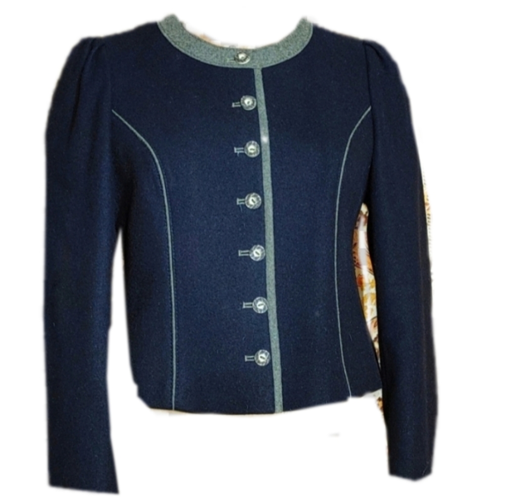 Vintage wool scratchy German fitted jacket.  Wie geht's